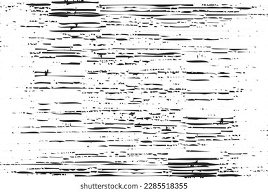 Rough line texture with grained background grunge effect. Black and white stripe texture with scratched grunge effect. Dark distressed floor texture vector. Abstract lined grunge background.
