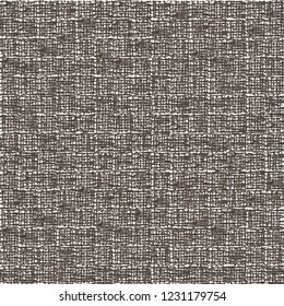 Rough linen background. Brown cotton mesh fabric. Sackcloth. Rustic. Vector illustration.