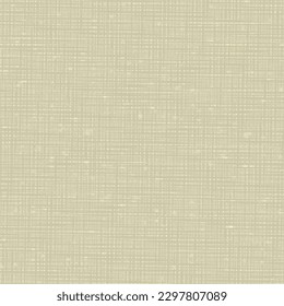 Rough linen fabric, used, with small holes and broken fibers. Grunge cloth texture. Scrim background. Vector seamless.