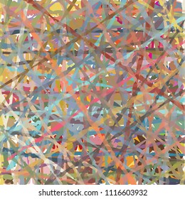 Rough lines based loose, random altered pattern in rich colors