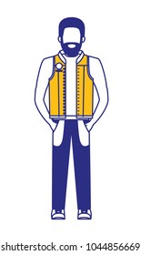 rough motorcyclist avatar character