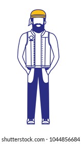 rough motorcyclist avatar character