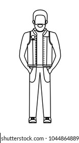 rough motorcyclist avatar character