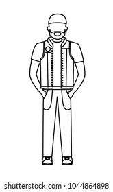 rough motorcyclist avatar character