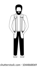rough motorcyclist avatar character