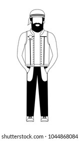 rough motorcyclist avatar character