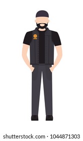 rough motorcyclist avatar character