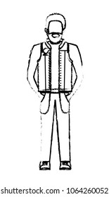 rough motorcyclist avatar character