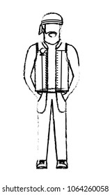 rough motorcyclist avatar character