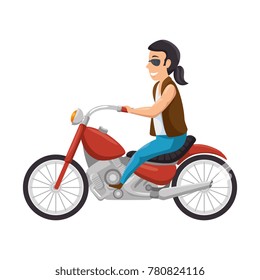 rough motorcyclist avatar character