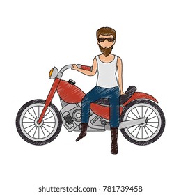 rough motorcyclist avatar character
