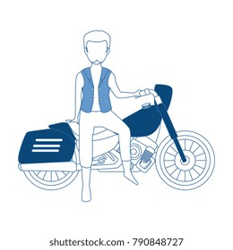 rough motorcyclist avatar character