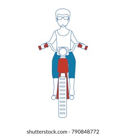 rough motorcyclist avatar character