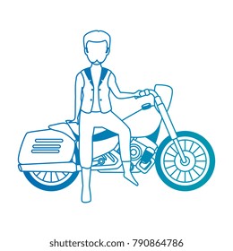 rough motorcyclist avatar character