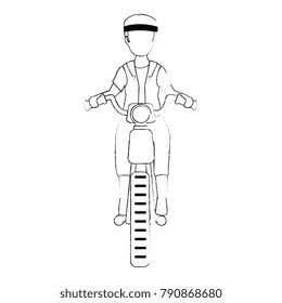 rough motorcyclist avatar character