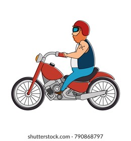 rough motorcyclist avatar character
