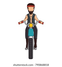 rough motorcyclist avatar character