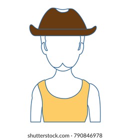 rough motorcyclist with hat avatar character