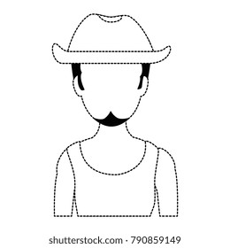rough motorcyclist with hat avatar character