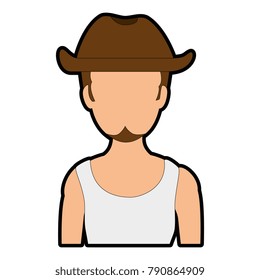 rough motorcyclist with hat avatar character