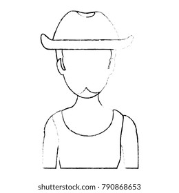 rough motorcyclist with hat avatar character