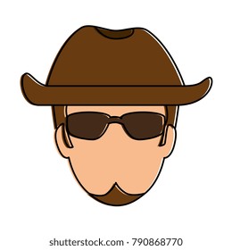 rough motorcyclist with hat avatar character