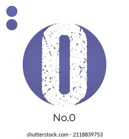 rough number zero in gradient very peri circle color vector design element