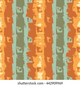 Rough ornamental strips - vector seamless pattern