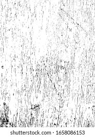 Rough overlay background of old weathered wood. Black and white grunge wooden texture. Scratched, scarred backdrop with distress effect for some design. Vector illustration in EPS8.