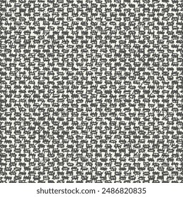 Rough pattern in black and white with some kind of spots all over. Grunge textile design. Abstract vector seamless.