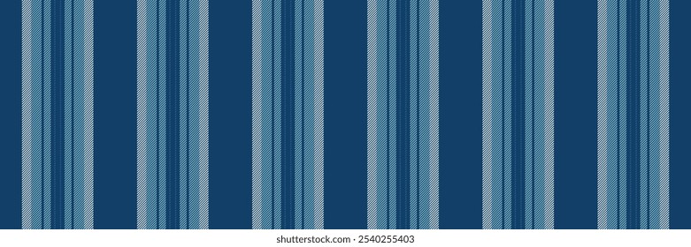 Rough pattern vertical textile, satin fabric texture lines. British stripe background seamless vector in cyan and alice blue colors palette.