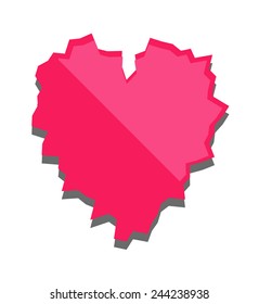 Rough Red Glossy Heart