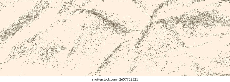 Rough retro paper sheet with crumpled noise surface. Minimalistic texture beige background. Vector overlay illustration.