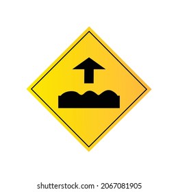 Rough road ahead sign, Road warning signs, road signs, vector illustration.