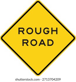 Diseño áspero de la muestra del diamante de la advertencia de la carretera