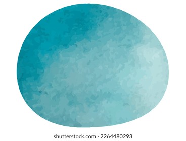 Rough round frame in watercolor. Vector data.