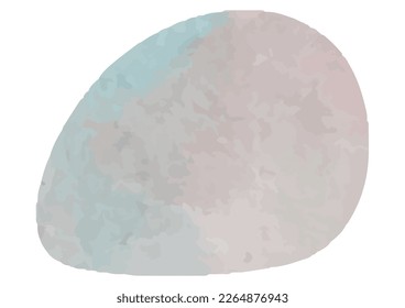 Rough round frame in watercolor. Vector data.