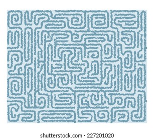 Rough rounded labyrinth. Eps8. CMYK. Global colors. Gradients free
