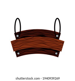 rough rustic board with rope