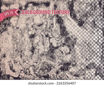 Rough rusty overlay texture with noise effect. Urban backdrop for site, web design, banner, poster. Vector background.