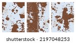 Rough rusty texture set. Distressed overlay grunge texture.Corrosion rusty texture vector illustration