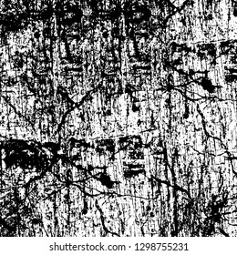 Rough, scratch, splatter grunge pattern design. Dry brush strokes. Overlay texture. Faded black - white dyed paper texture. Sketch design. Use for poster, cover, banner, mock-up, stickers layout.