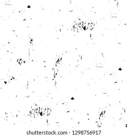 Rough, scratch, splatter grunge pattern design. Dry brush strokes. Overlay texture. Faded black - white dyed paper texture. Sketch design. Use for poster, cover, banner, mock-up, stickers layout.