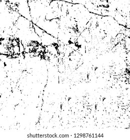 Rough, scratch, splatter grunge pattern design. Dry brush strokes. Overlay texture. Faded black - white dyed paper texture. Sketch design. Use for poster, cover, banner, mock-up, stickers layout.