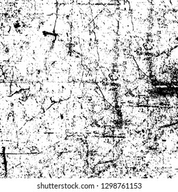 Rough, scratch, splatter grunge pattern design. Dry brush strokes. Overlay texture. Faded black - white dyed paper texture. Sketch design. Use for poster, cover, banner, mock-up, stickers layout.
