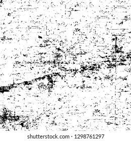 Rough, scratch, splatter grunge pattern design. Dry brush strokes. Overlay texture. Faded black - white dyed paper texture. Sketch design. Use for poster, cover, banner, mock-up, stickers layout.