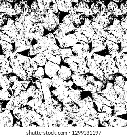 Rough, scratch, splatter grunge pattern design. Dry brush strokes. Overlay texture. Faded black - white dyed paper texture. Sketch design. Use for poster, cover, banner, mock-up, stickers layout.