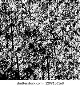 Rough, scratch, splatter grunge pattern design. Dry brush strokes. Overlay texture. Faded black - white dyed paper texture. Sketch design. Use for poster, cover, banner, mock-up, stickers layout.