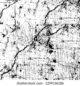 Rough, scratch, splatter grunge pattern design. Dry brush strokes. Overlay texture. Faded black - white dyed paper texture. Sketch design. Use for poster, cover, banner, mock-up, stickers layout.