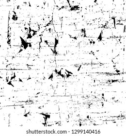 Rough, scratch, splatter grunge pattern design. Dry brush strokes. Overlay texture. Faded black - white dyed paper texture. Sketch design. Use for poster, cover, banner, mock-up, stickers layout.